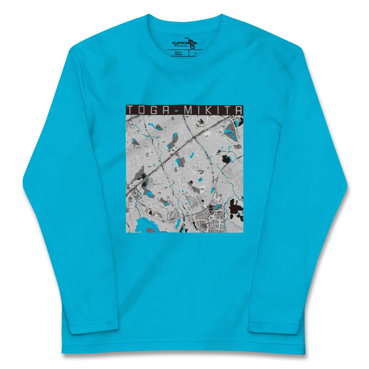 【栂・美木多(大阪府)】地図柄ロングスリーブTシャツ