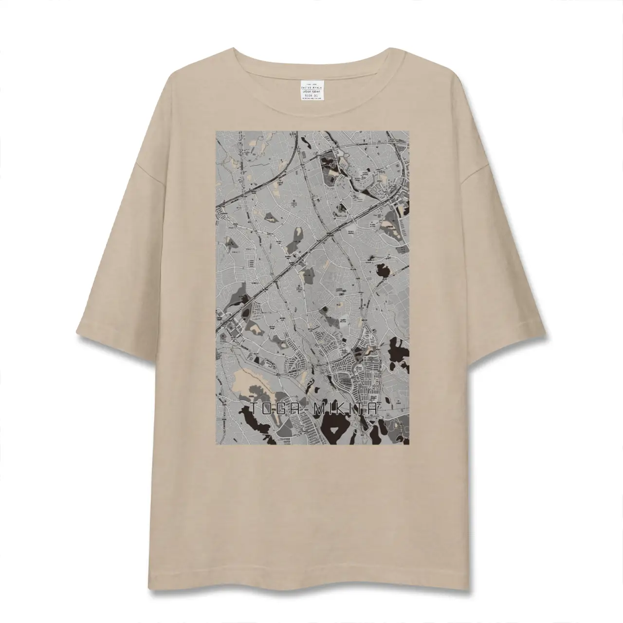 【栂・美木多(大阪府)】地図柄ビッグシルエットTシャツ