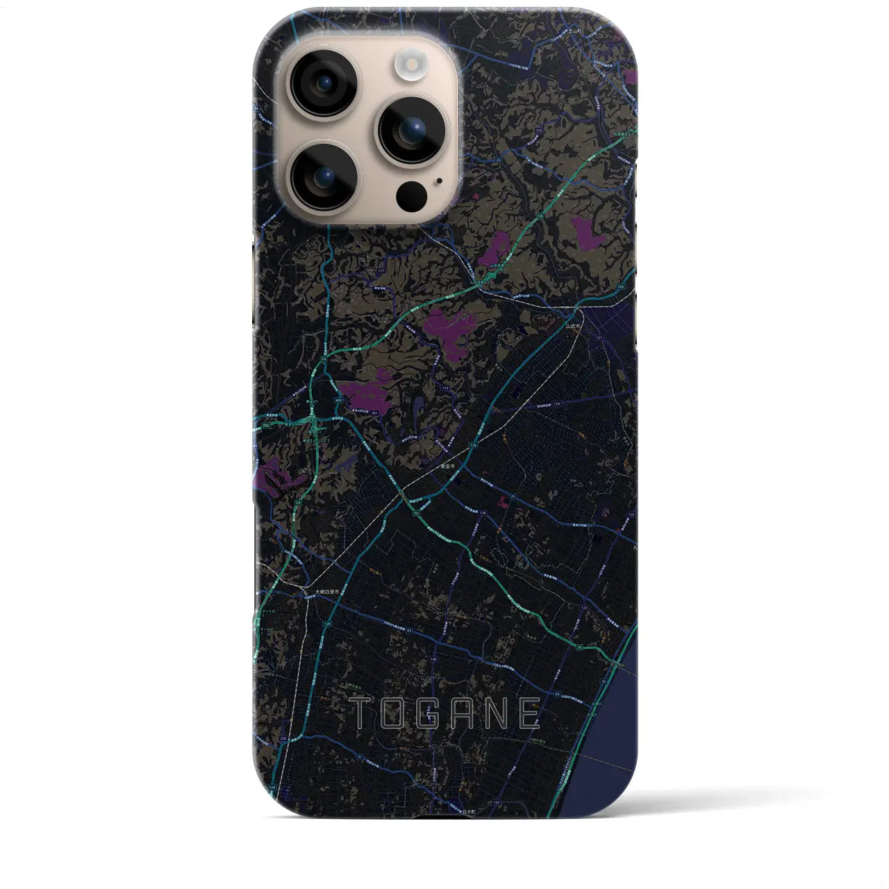 【東金(千葉県)】地図柄iPhoneケース(バックカバータイプ)