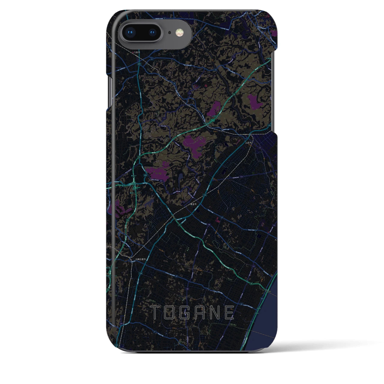 【東金(千葉県)】地図柄iPhoneケース(バックカバータイプ)