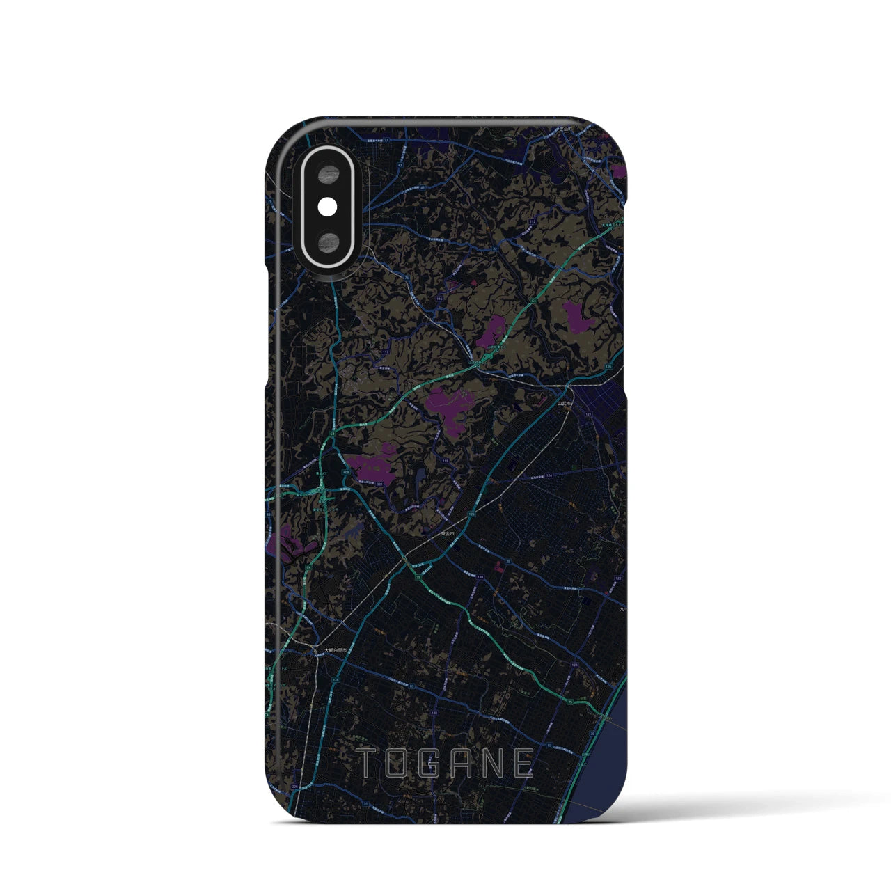 【東金(千葉県)】地図柄iPhoneケース(バックカバータイプ)