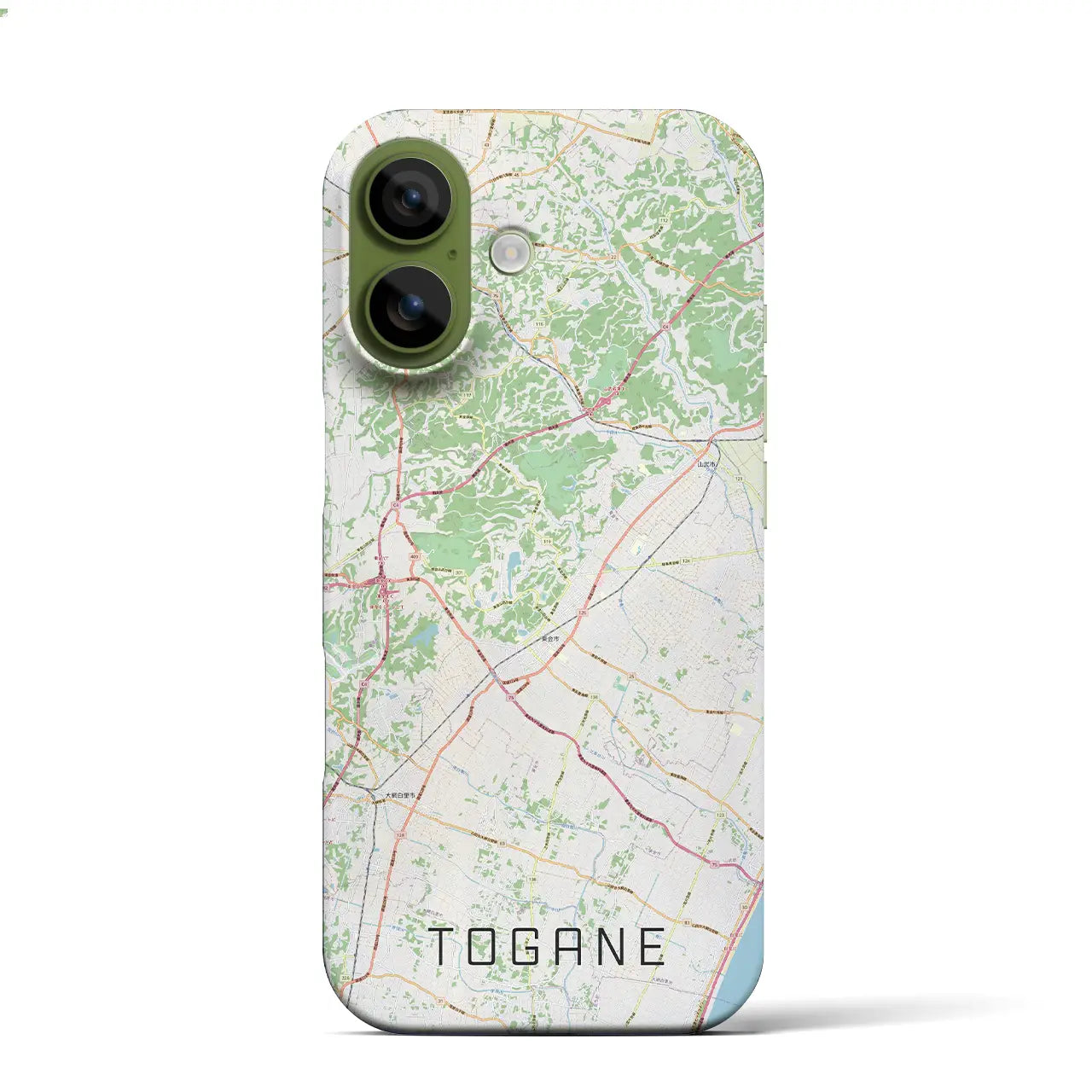 【東金(千葉県)】地図柄iPhoneケース(バックカバータイプ)ブラック・iPhone 17 Pro Max 用