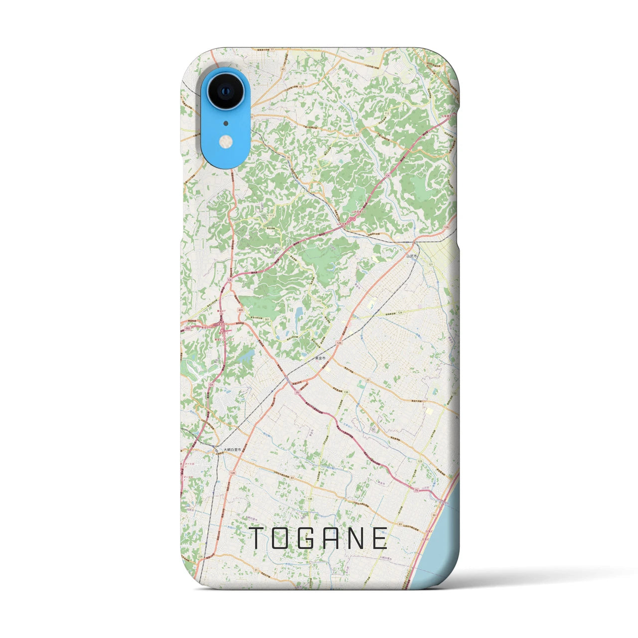 【東金(千葉県)】地図柄iPhoneケース(バックカバータイプ)