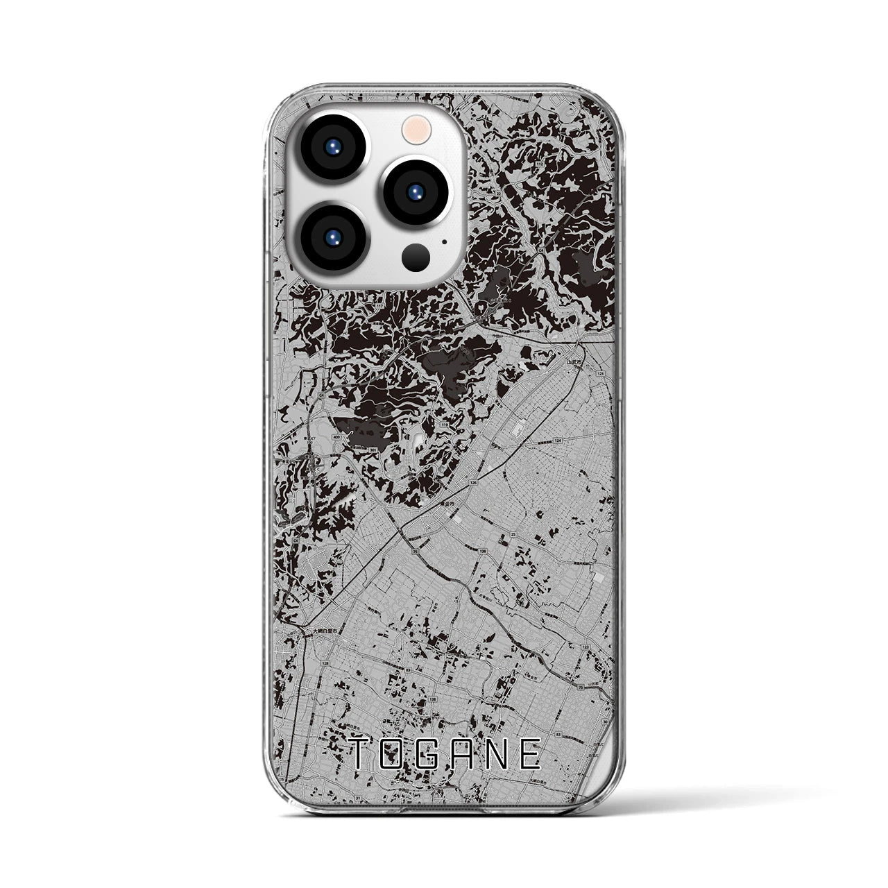 【東金(千葉県)】地図柄iPhoneケース(クリアタイプ)