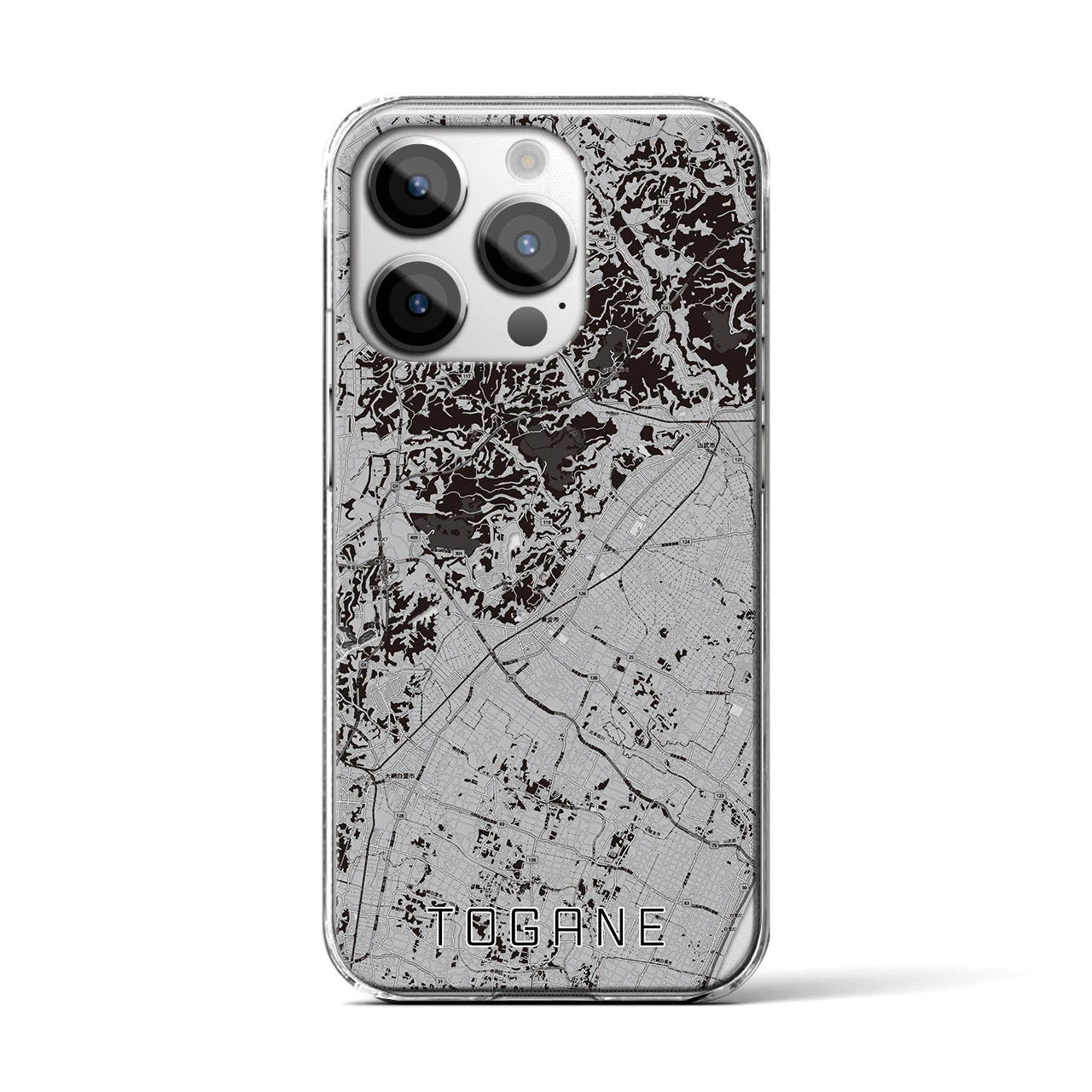 【東金(千葉県)】地図柄iPhoneケース(クリアタイプ)