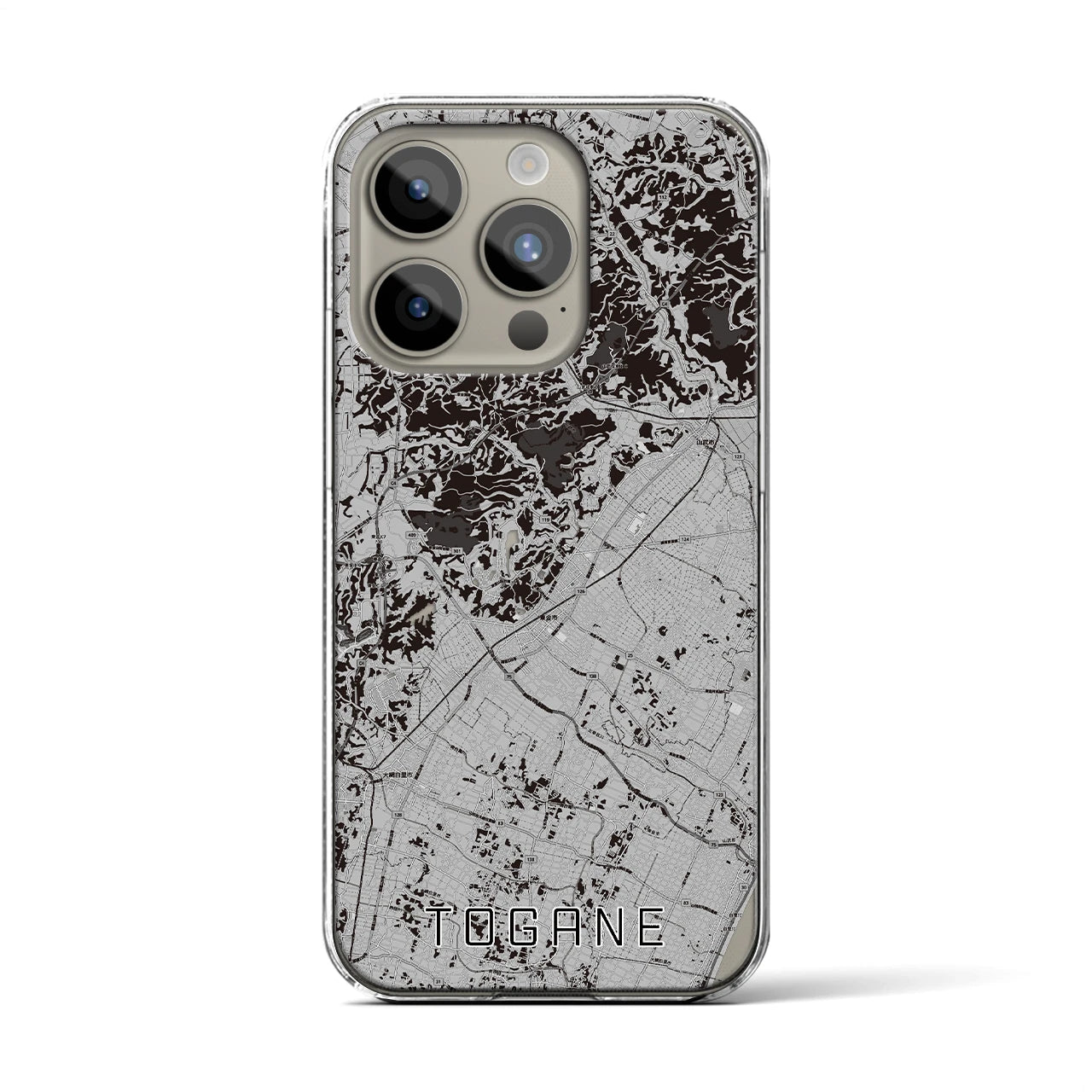 【東金(千葉県)】地図柄iPhoneケース(クリアタイプ)