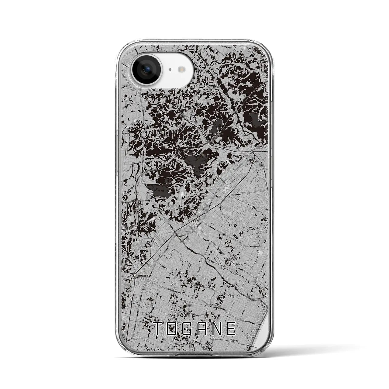 【東金(千葉県)】地図柄iPhoneケース(クリアタイプ)