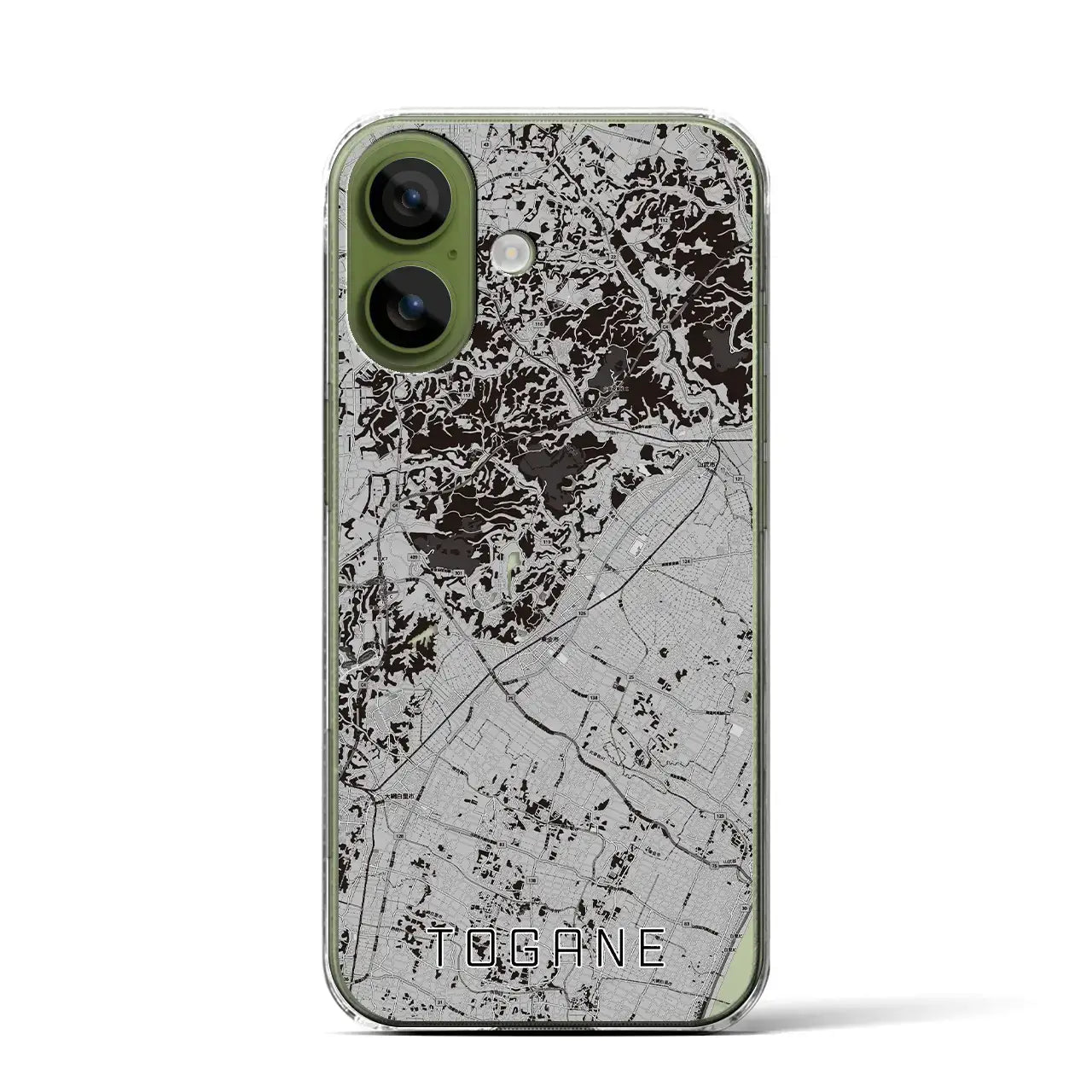 【東金(千葉県)】地図柄iPhoneケース(クリアタイプ)