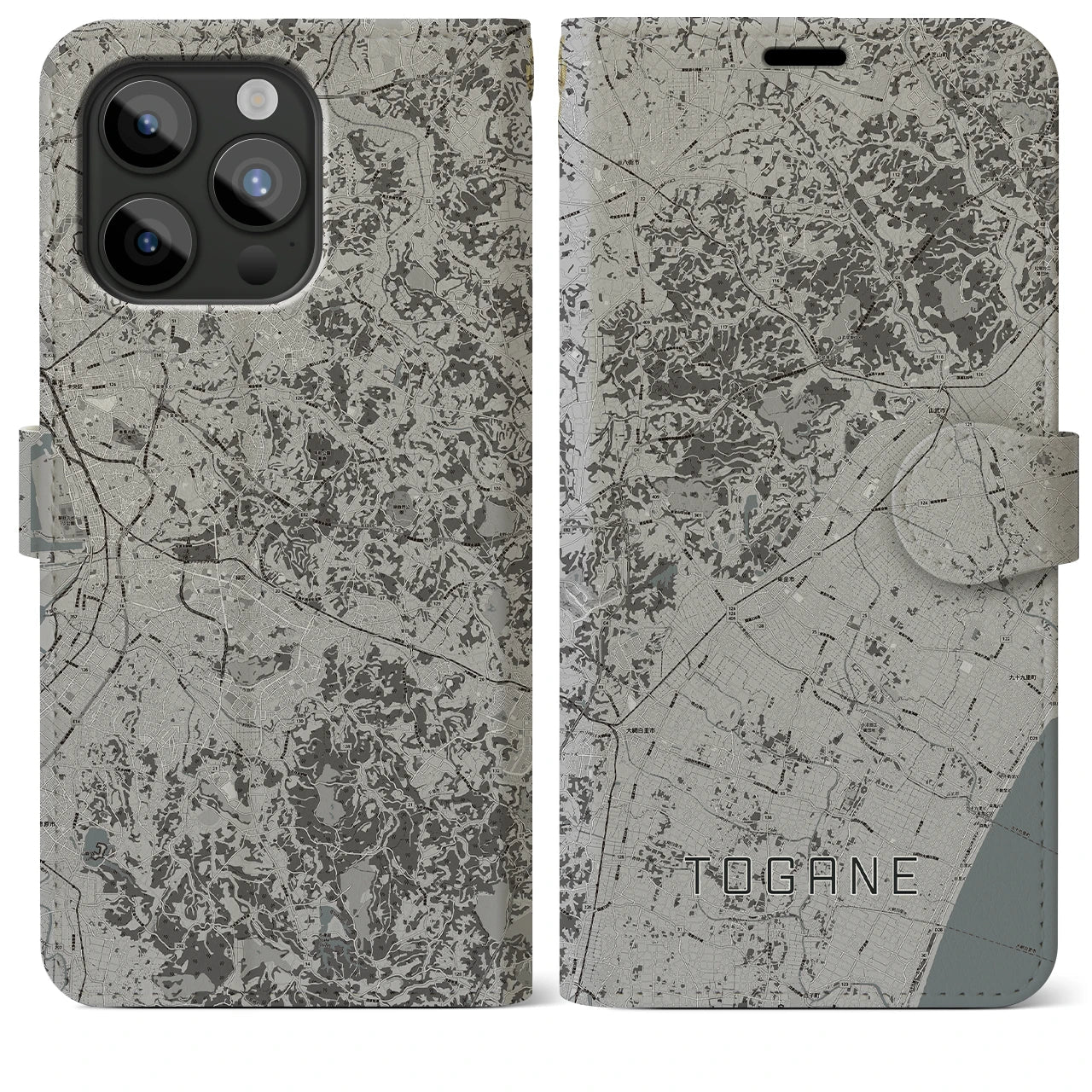 【東金(千葉県)】地図柄iPhoneケース(手帳タイプ)
