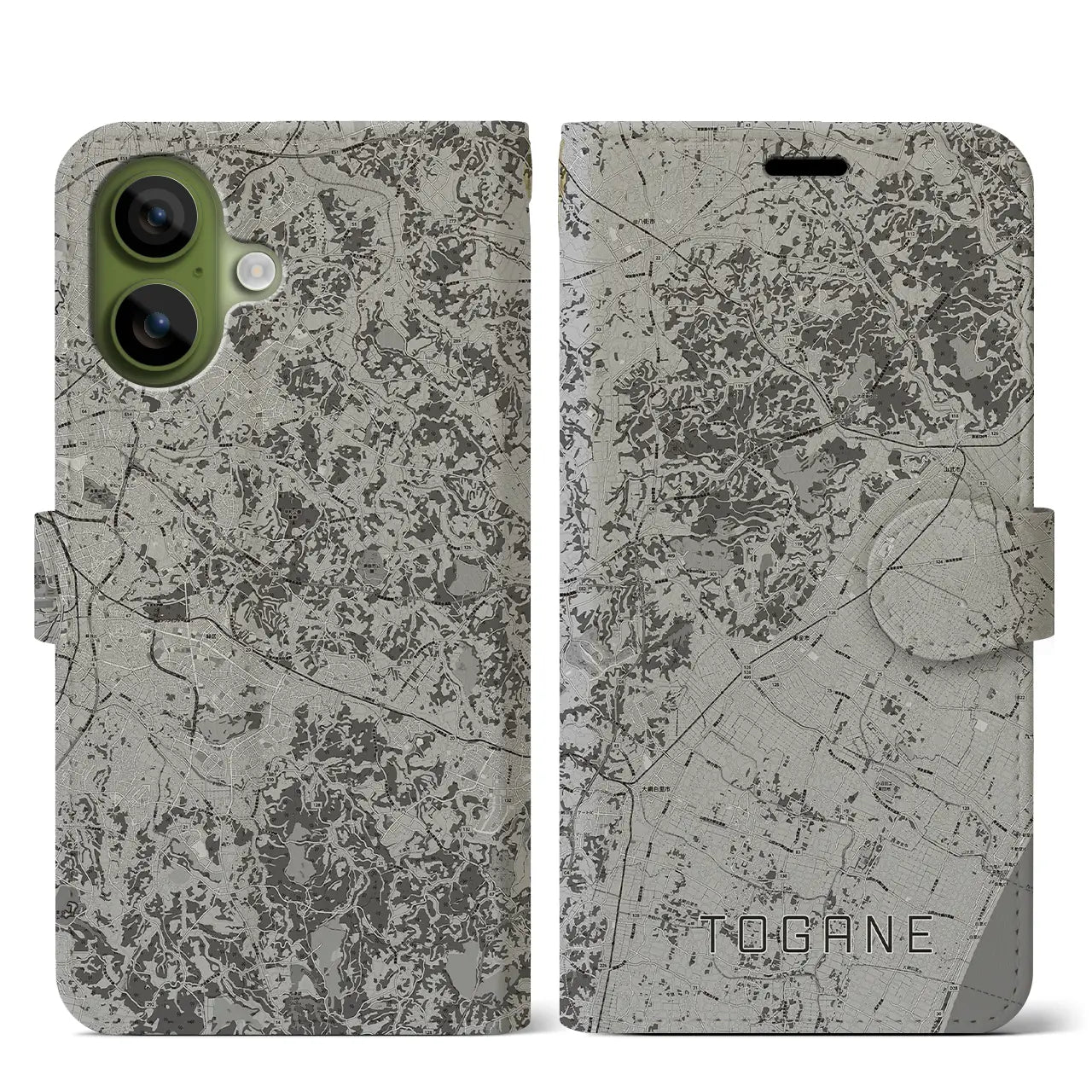 【東金(千葉県)】地図柄iPhoneケース(手帳タイプ)