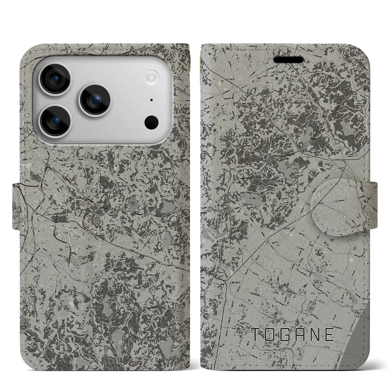 【東金(千葉県)】地図柄iPhoneケース(手帳タイプ)