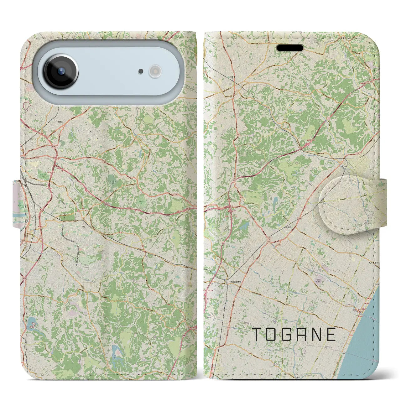 【東金(千葉県)】地図柄iPhoneケース(手帳タイプ)