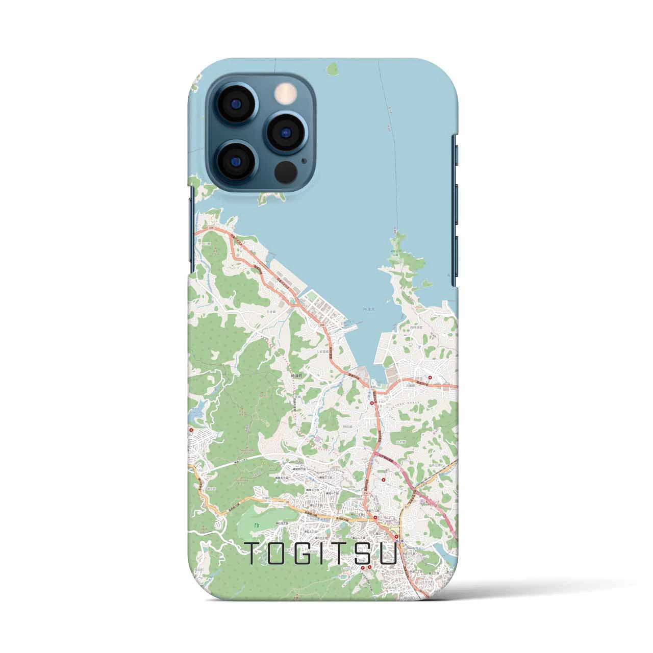 【時津(長崎県)】地図柄iPhoneケース(バックカバータイプ)