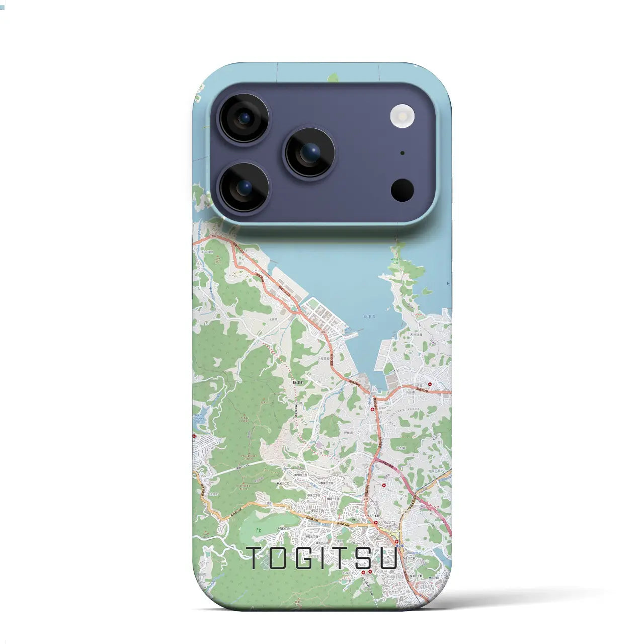 【時津(長崎県)】地図柄iPhoneケース(バックカバータイプ)