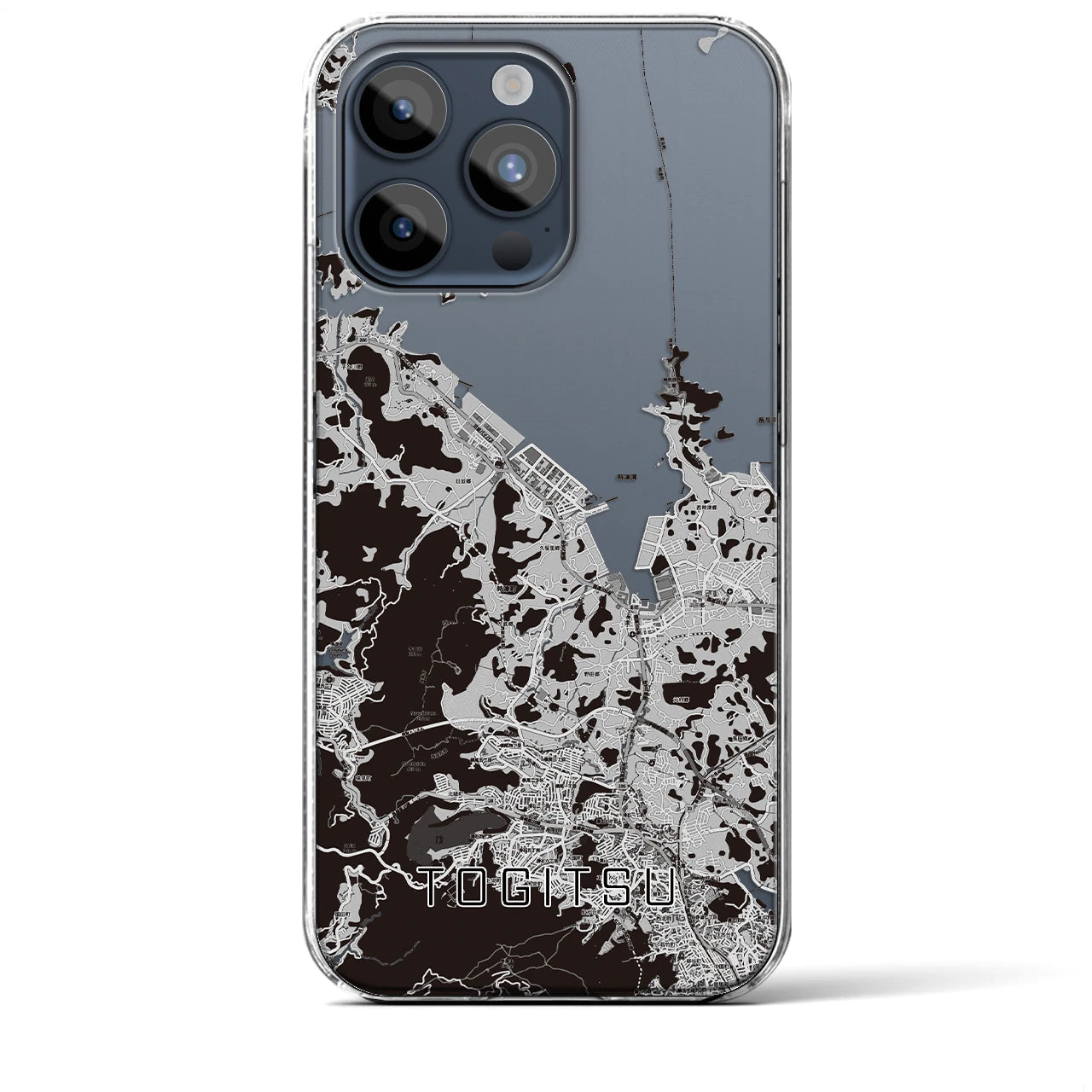 【時津(長崎県)】地図柄iPhoneケース(クリアタイプ)