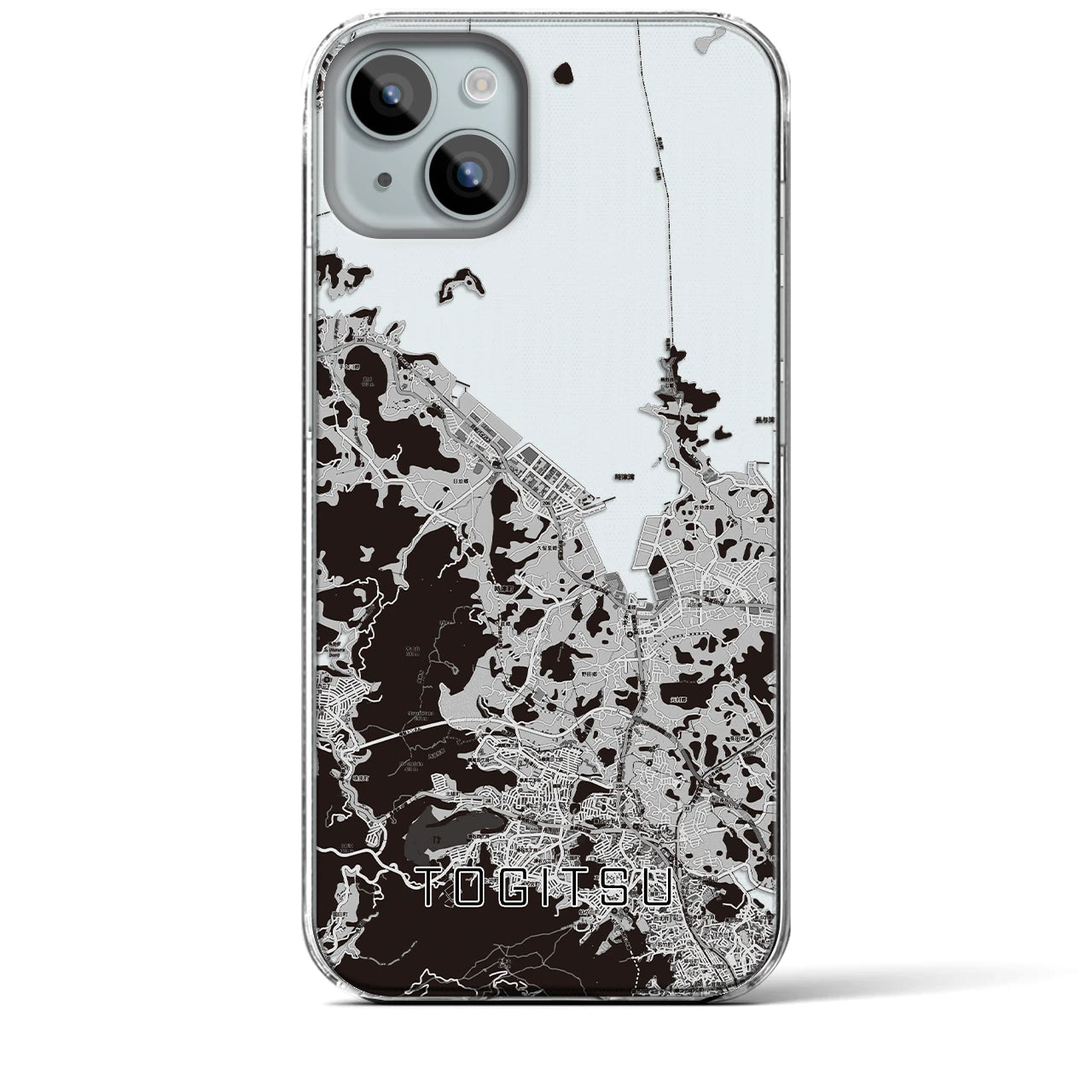 【時津(長崎県)】地図柄iPhoneケース(クリアタイプ)