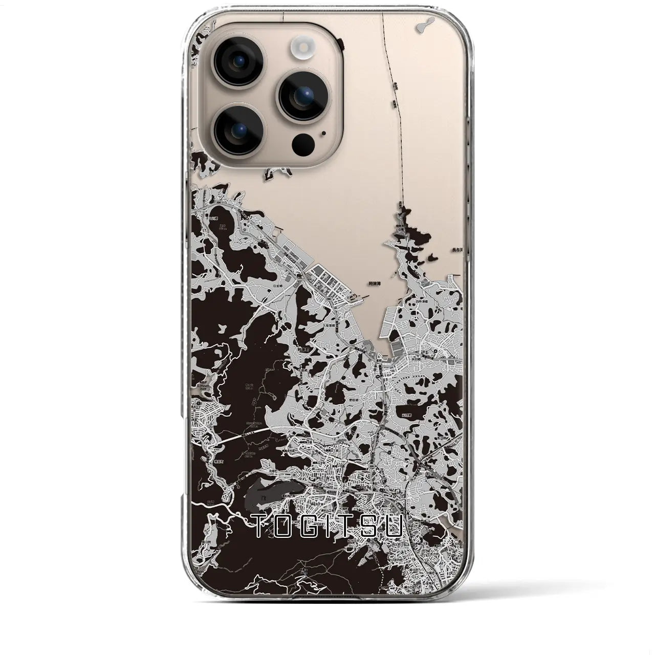 【時津(長崎県)】地図柄iPhoneケース(クリアタイプ)