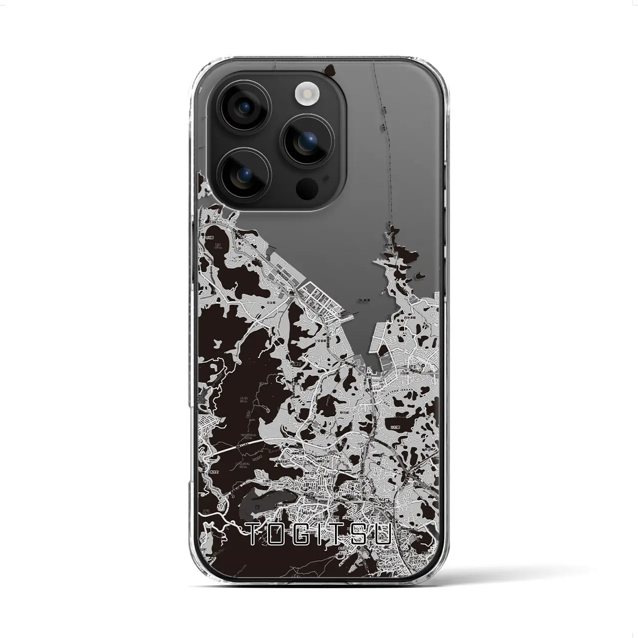 【時津(長崎県)】地図柄iPhoneケース(クリアタイプ)