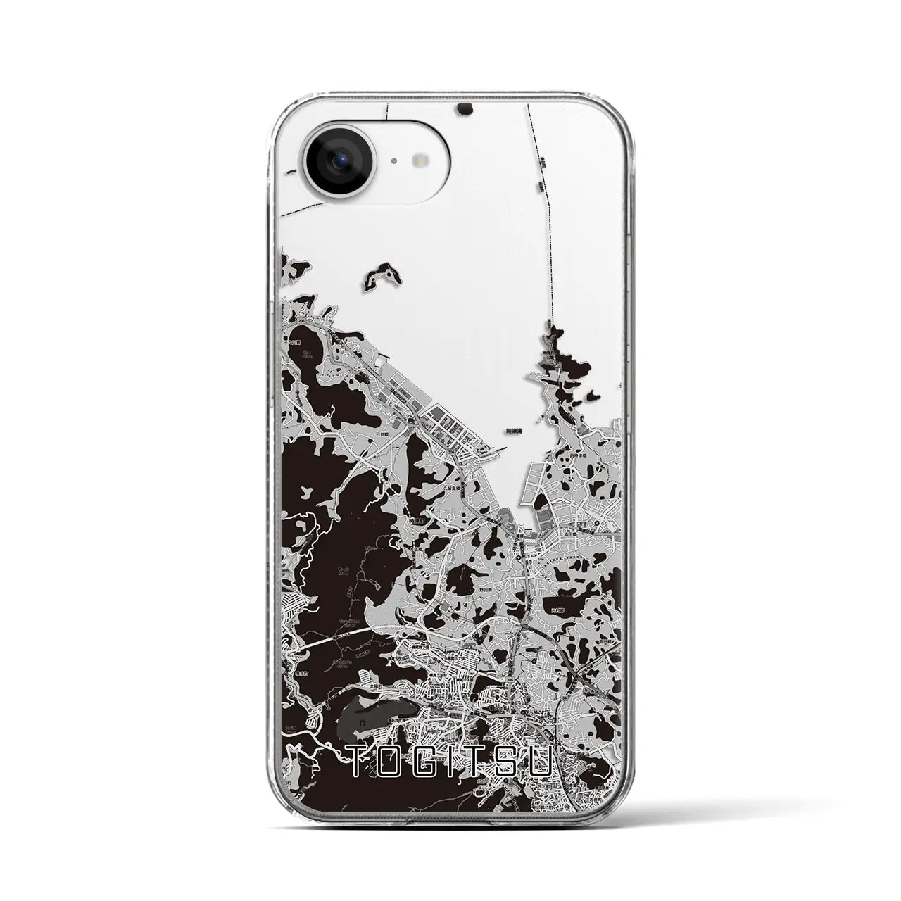 【時津(長崎県)】地図柄iPhoneケース(クリアタイプ)