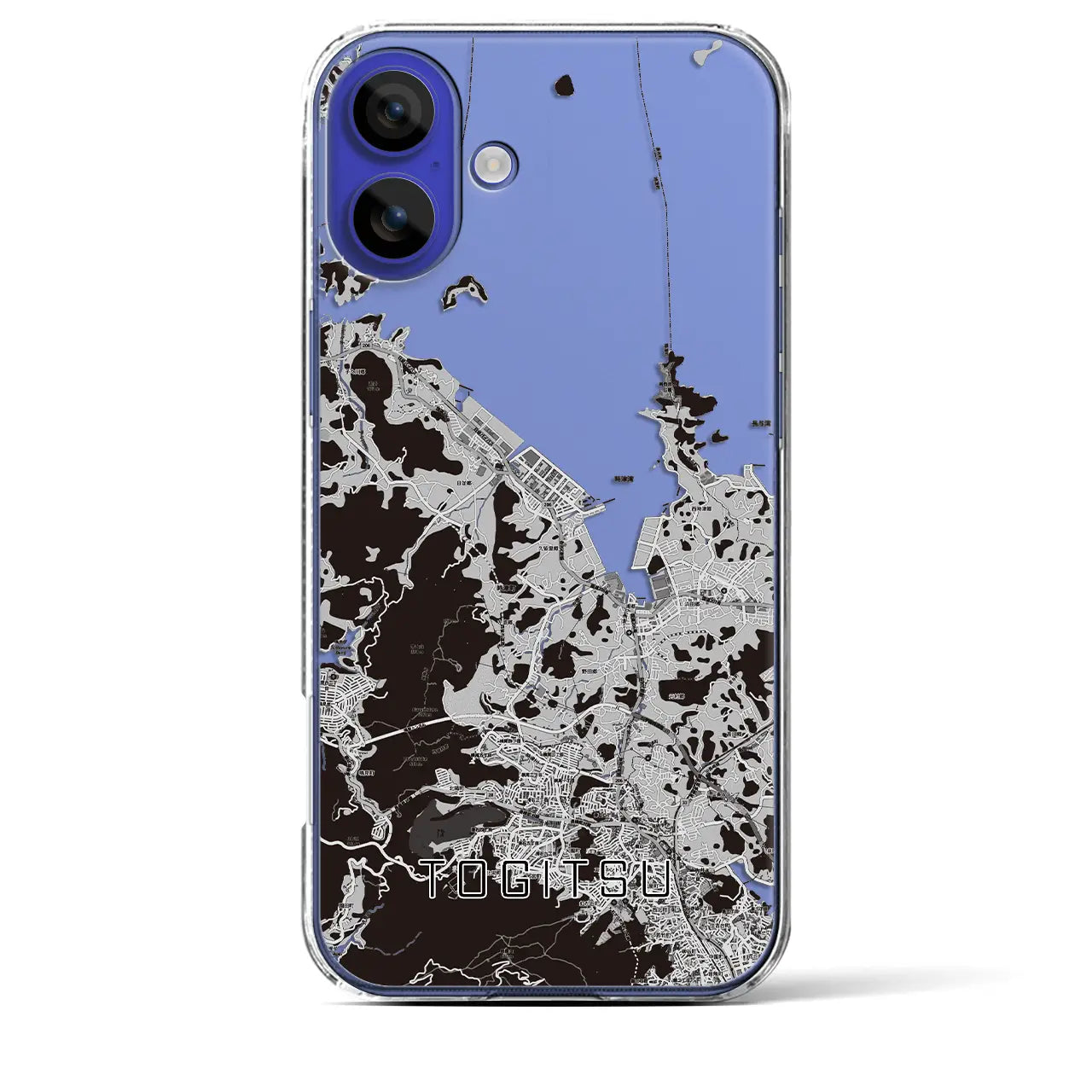 【時津(長崎県)】地図柄iPhoneケース(クリアタイプ)