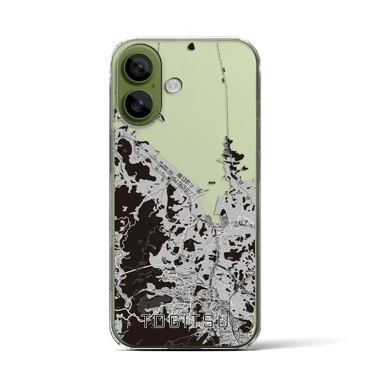 【時津(長崎県)】地図柄iPhoneケース(クリアタイプ)