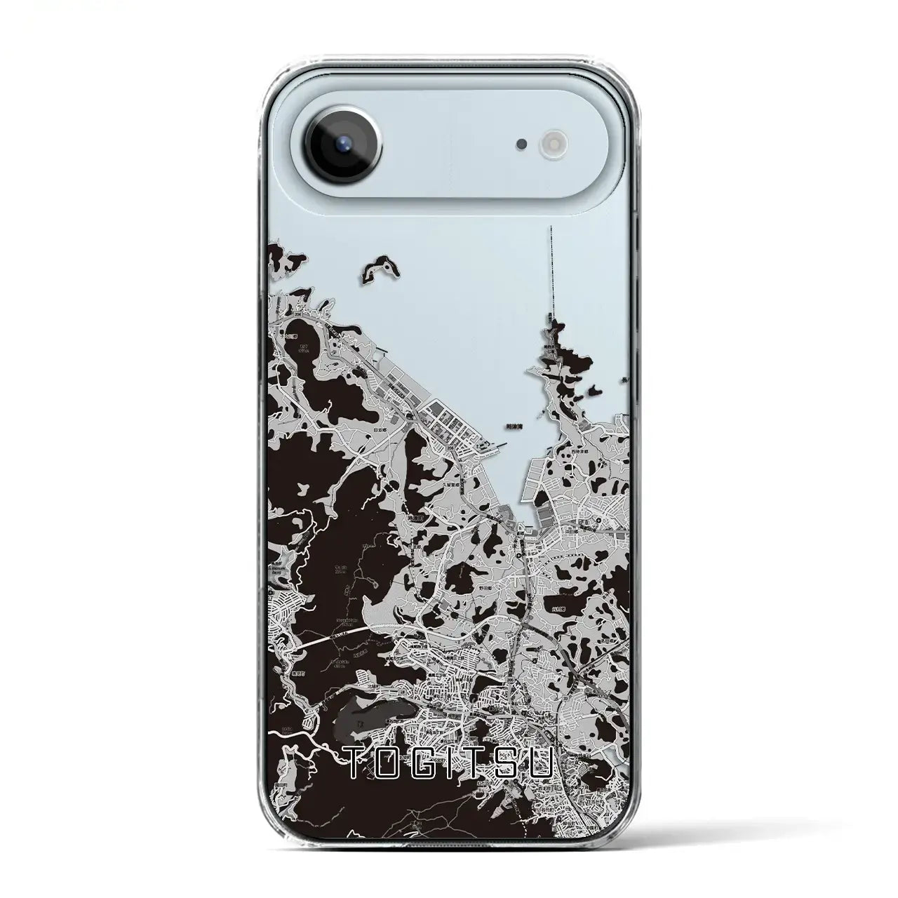 【時津(長崎県)】地図柄iPhoneケース(クリアタイプ)