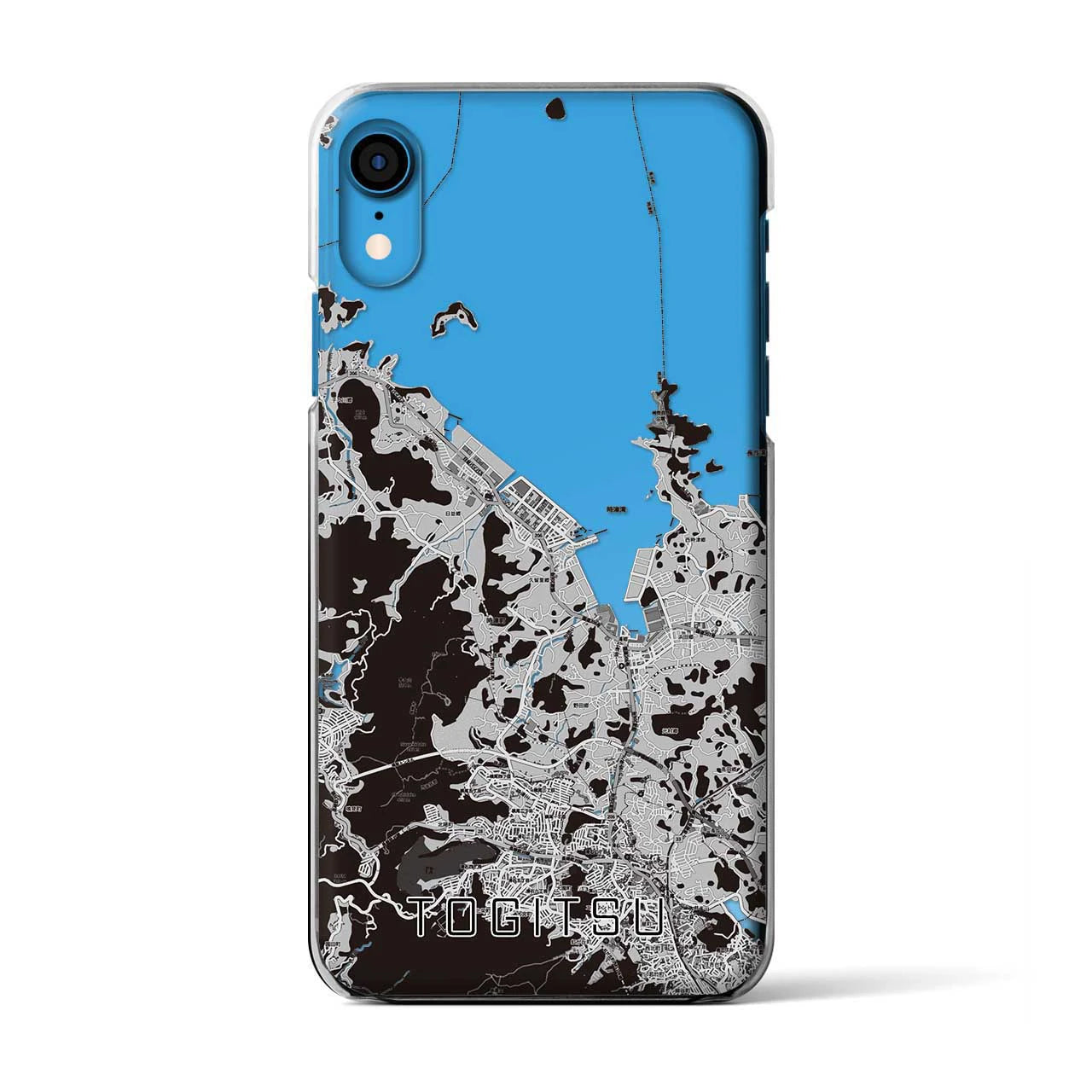 【時津(長崎県)】地図柄iPhoneケース(クリアタイプ)