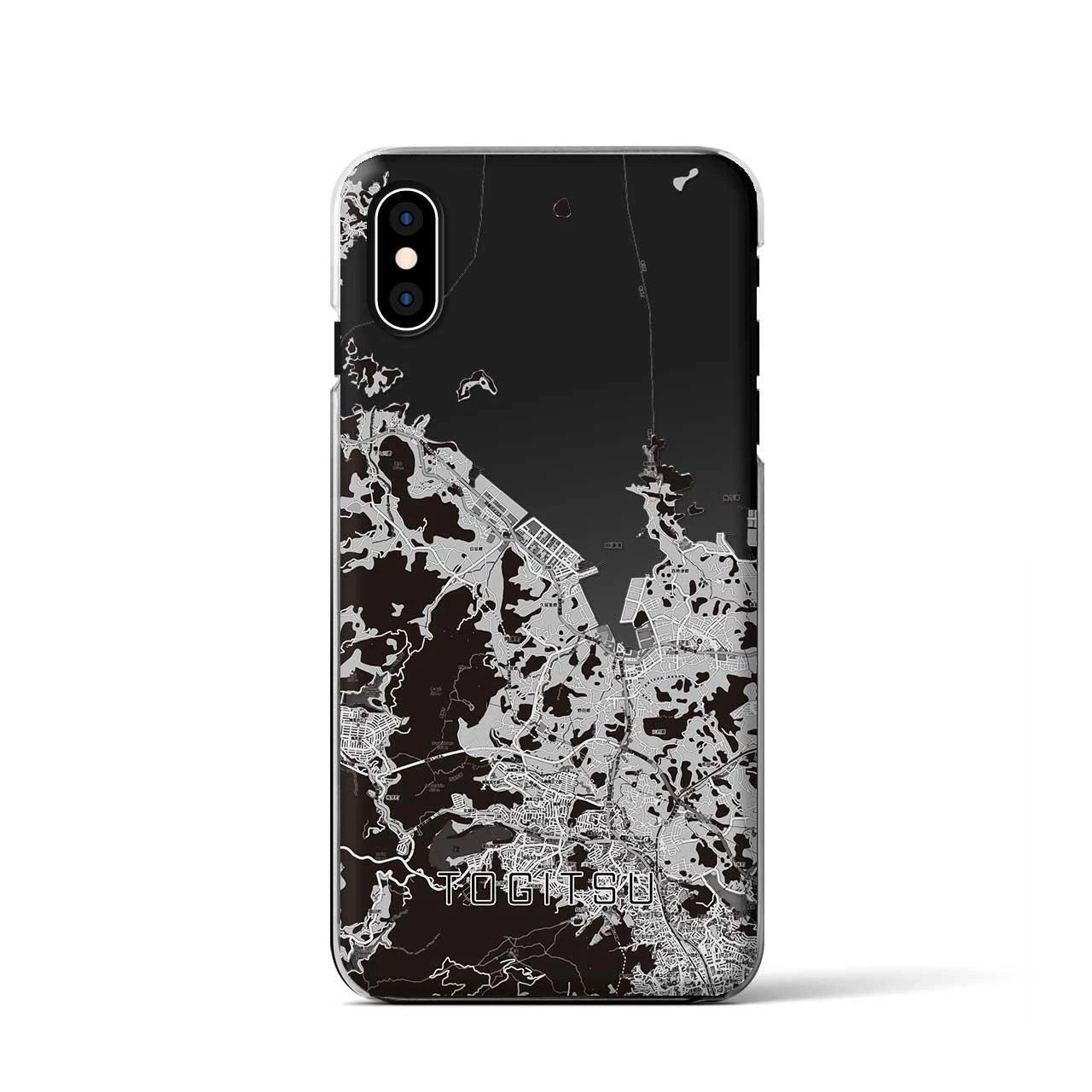 【時津(長崎県)】地図柄iPhoneケース(クリアタイプ)