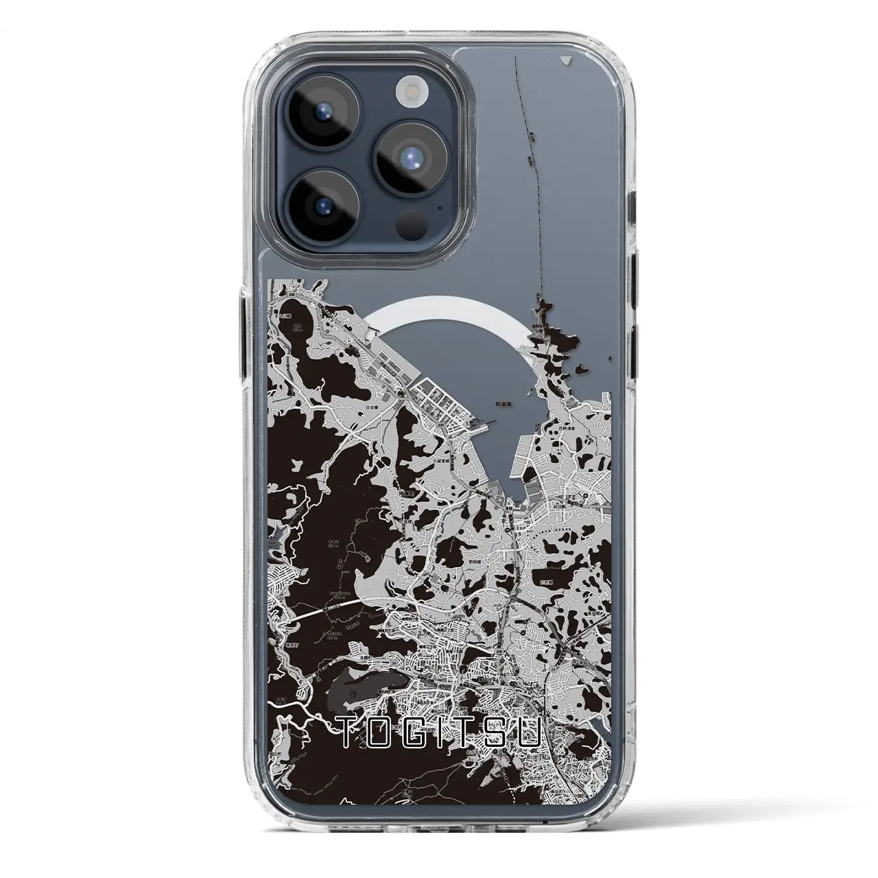 【時津(長崎県)】地図柄iPhoneケース(MagSafeタイプ)