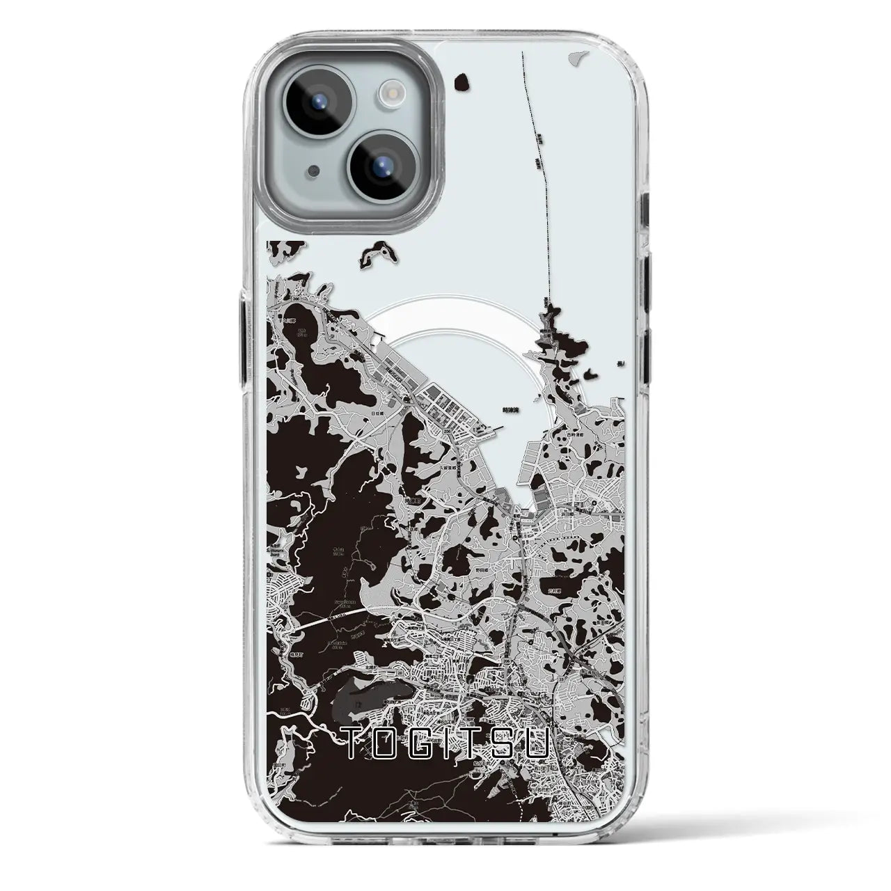 【時津(長崎県)】地図柄iPhoneケース(MagSafeタイプ)