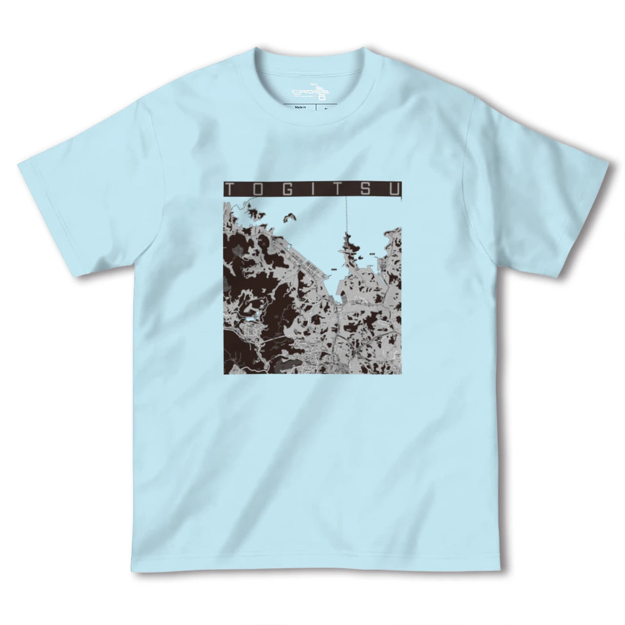 【時津(長崎県)】地図柄ヘビーウェイトTシャツ