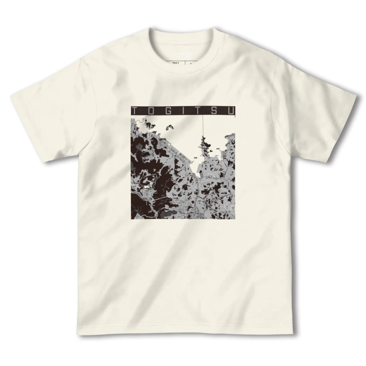 【時津(長崎県)】地図柄ヘビーウェイトTシャツ