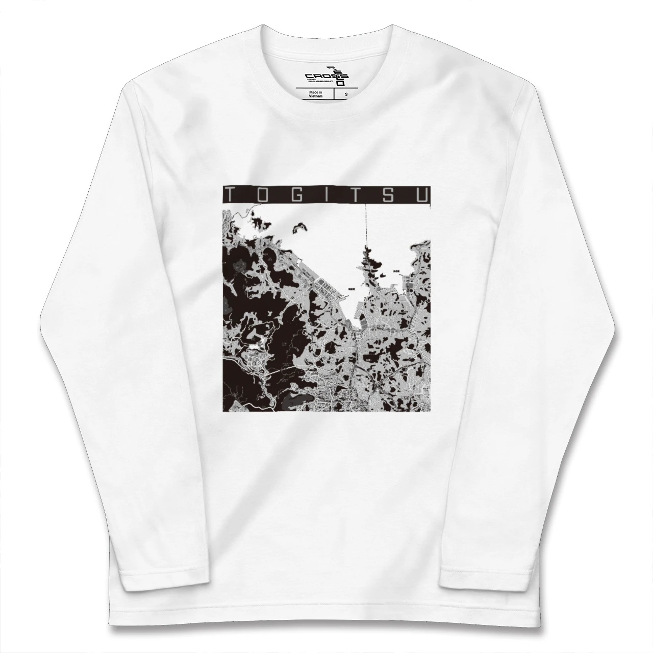 【時津(長崎県)】地図柄ロングスリーブTシャツ
