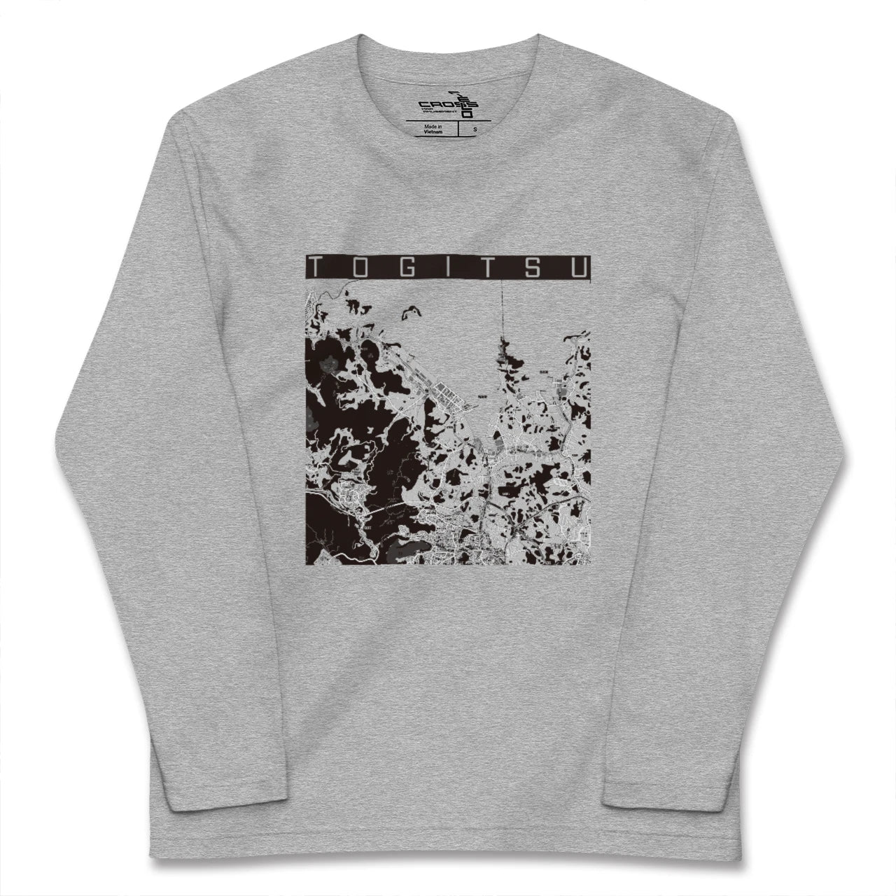 【時津(長崎県)】地図柄ロングスリーブTシャツ