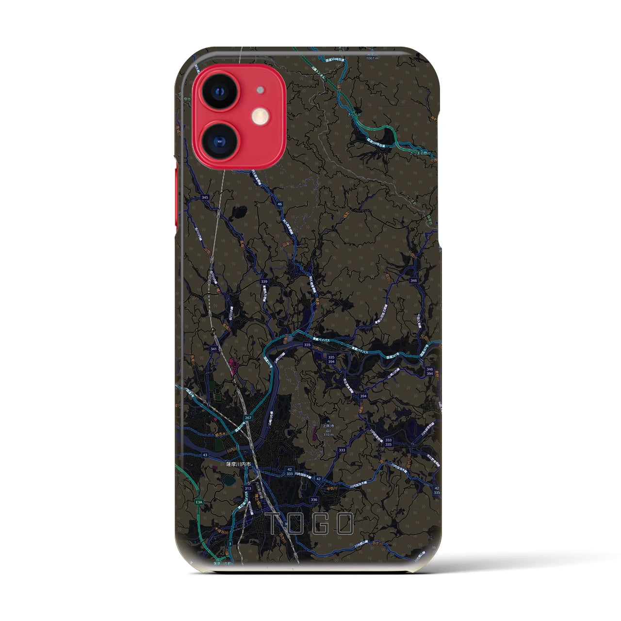 【東郷(鹿児島県)】地図柄iPhoneケース(バックカバータイプ)