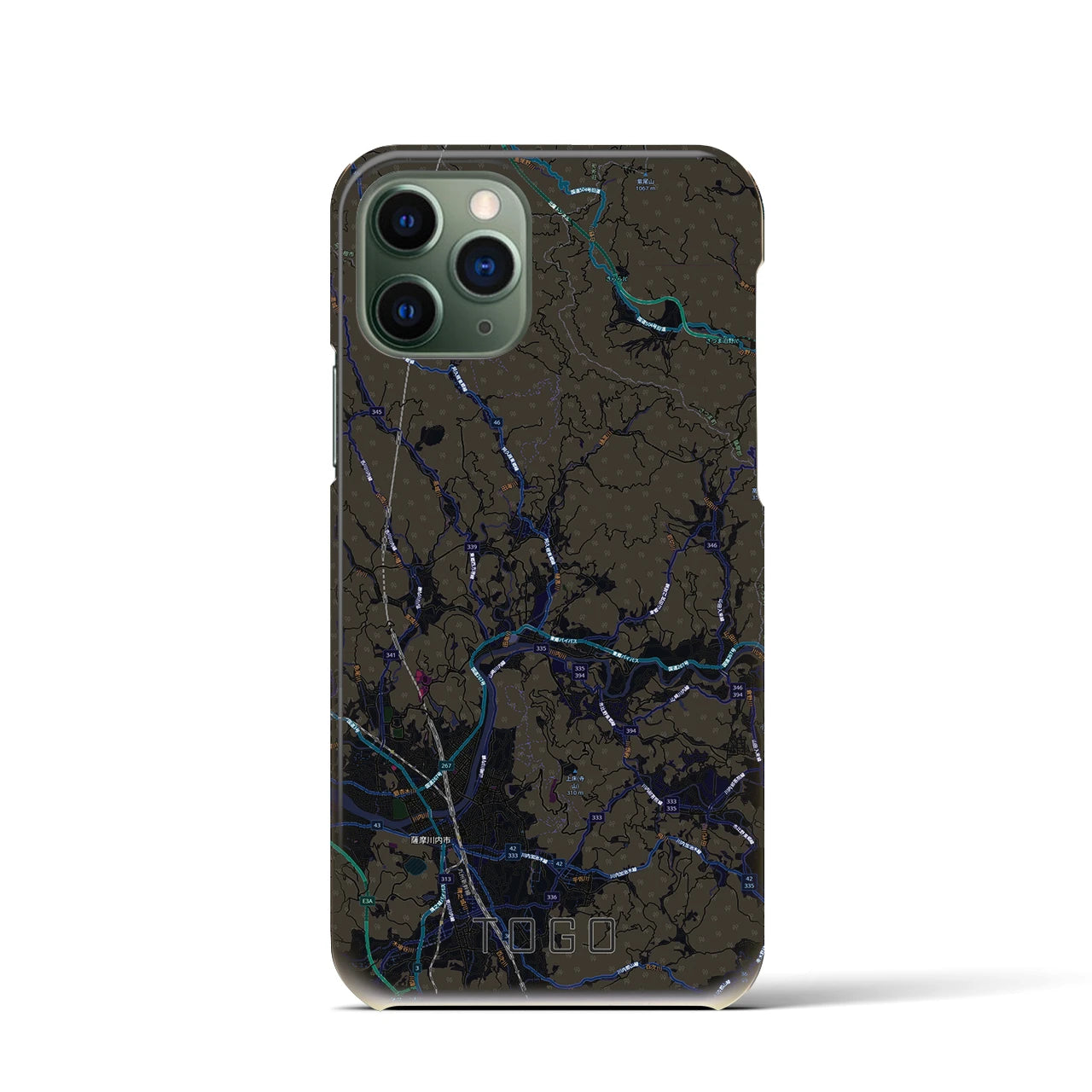 【東郷(鹿児島県)】地図柄iPhoneケース(バックカバータイプ)