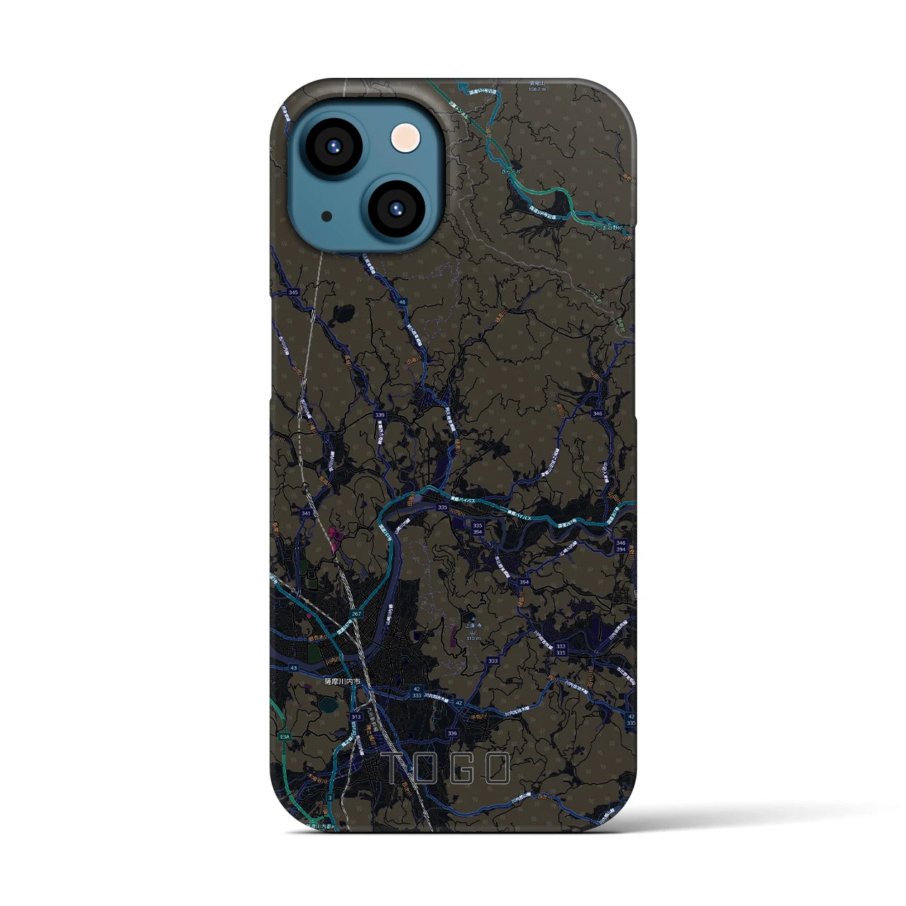 【東郷(鹿児島県)】地図柄iPhoneケース(バックカバータイプ)