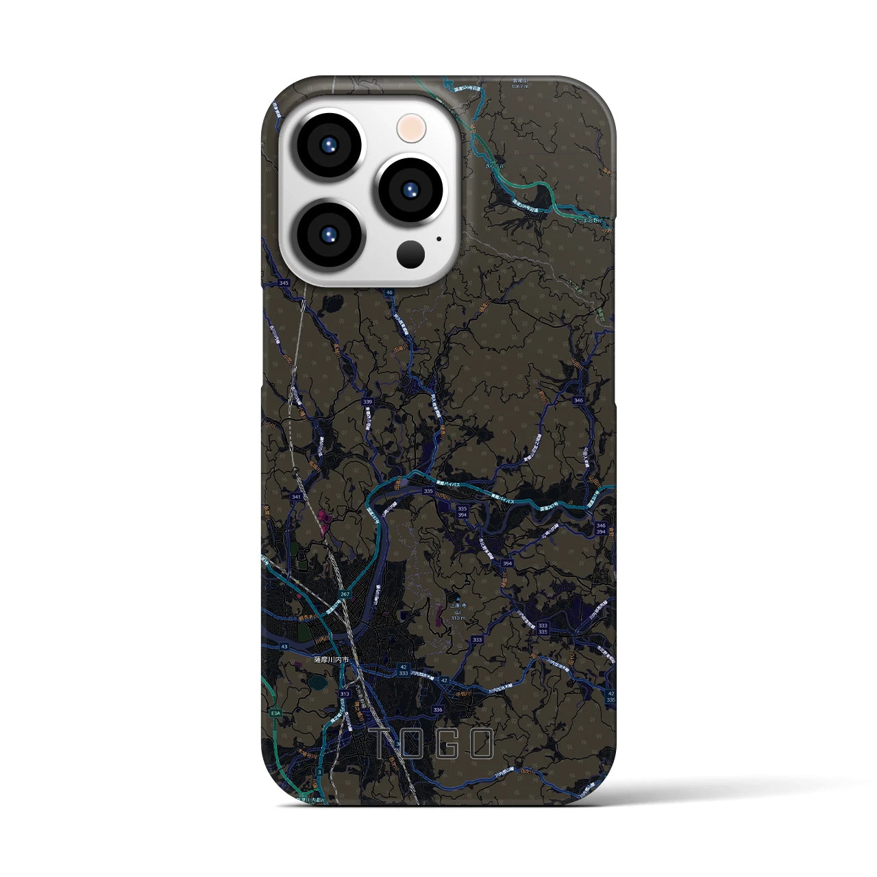 【東郷(鹿児島県)】地図柄iPhoneケース(バックカバータイプ)
