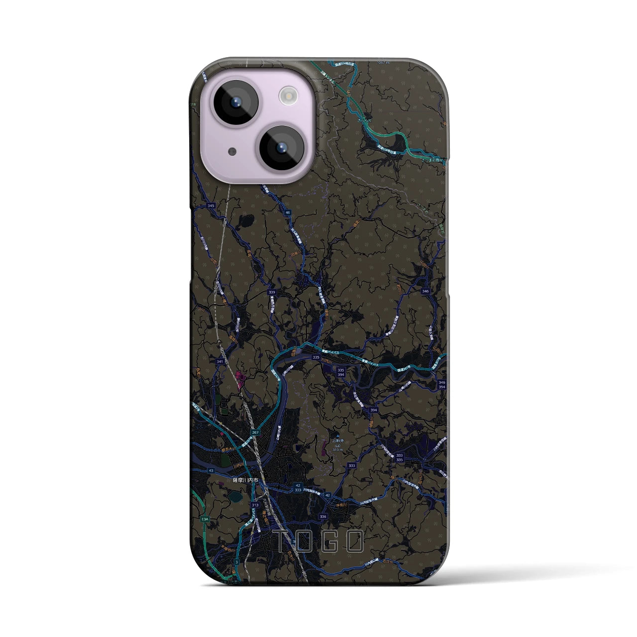 【東郷(鹿児島県)】地図柄iPhoneケース(バックカバータイプ)