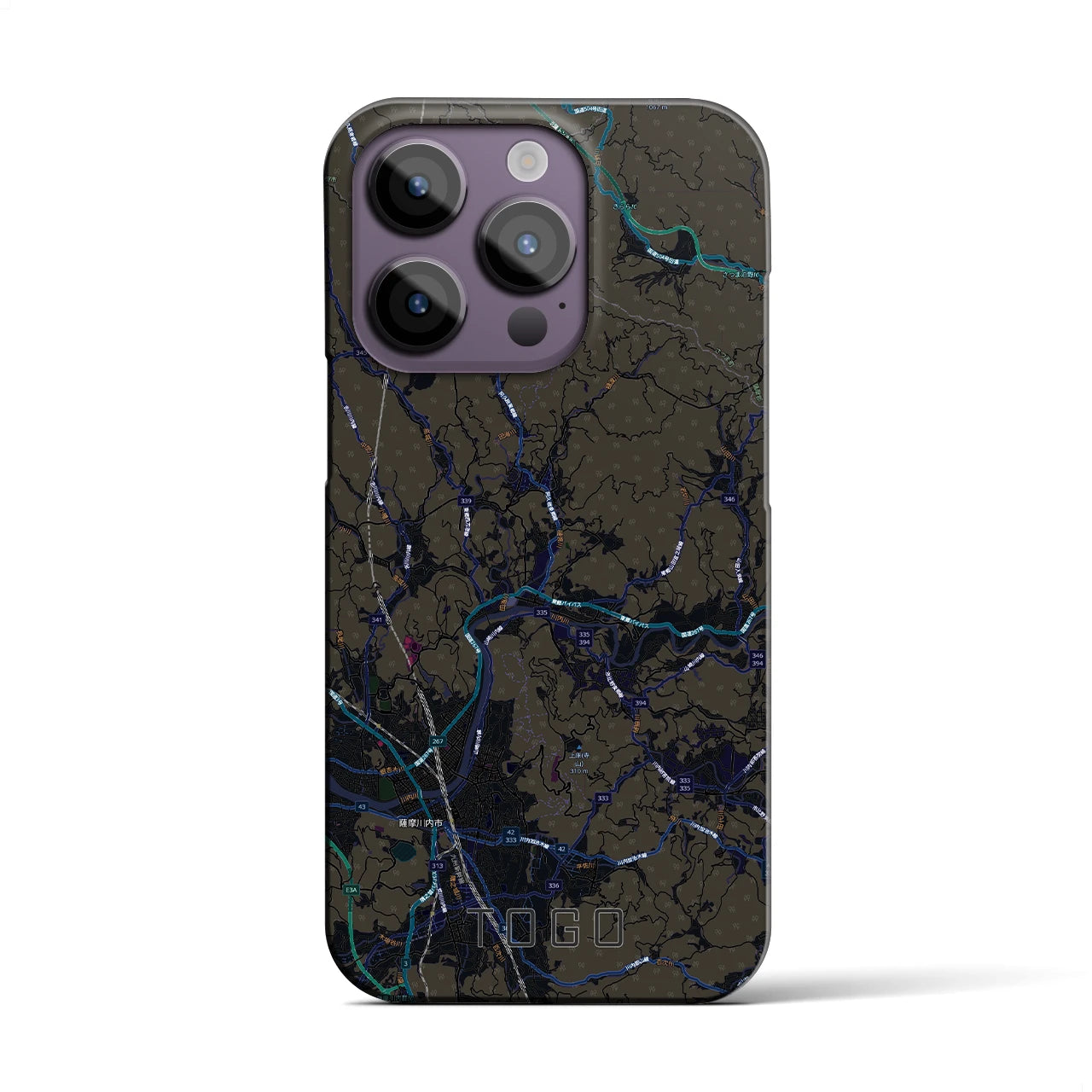 【東郷(鹿児島県)】地図柄iPhoneケース(バックカバータイプ)