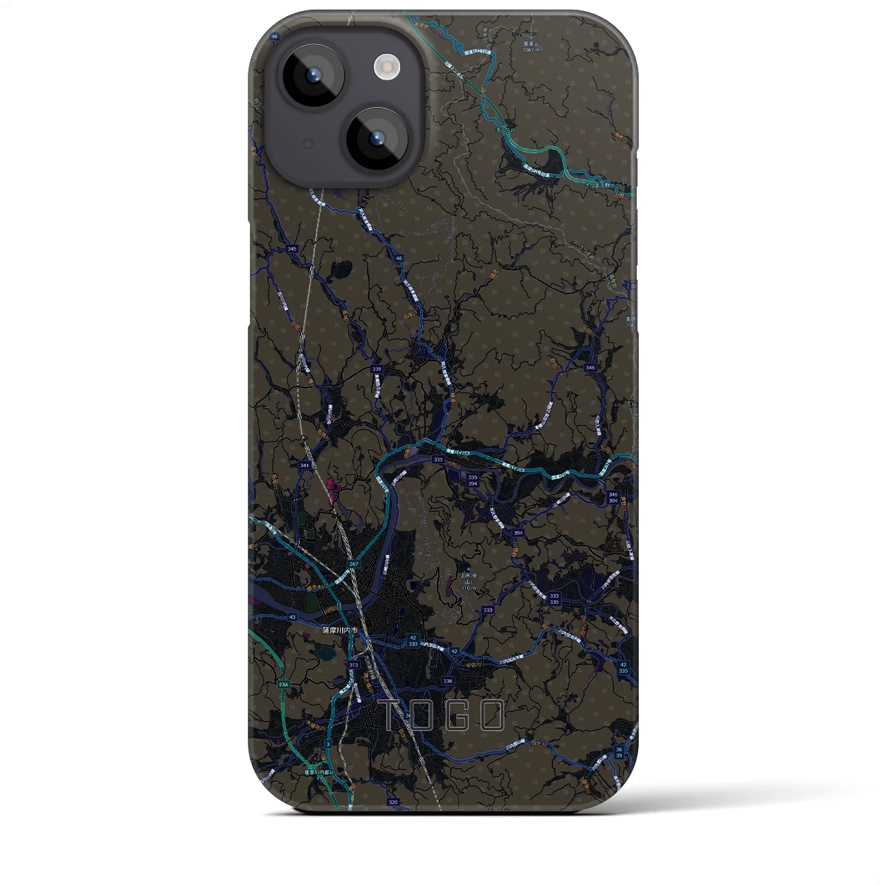 【東郷(鹿児島県)】地図柄iPhoneケース(バックカバータイプ)