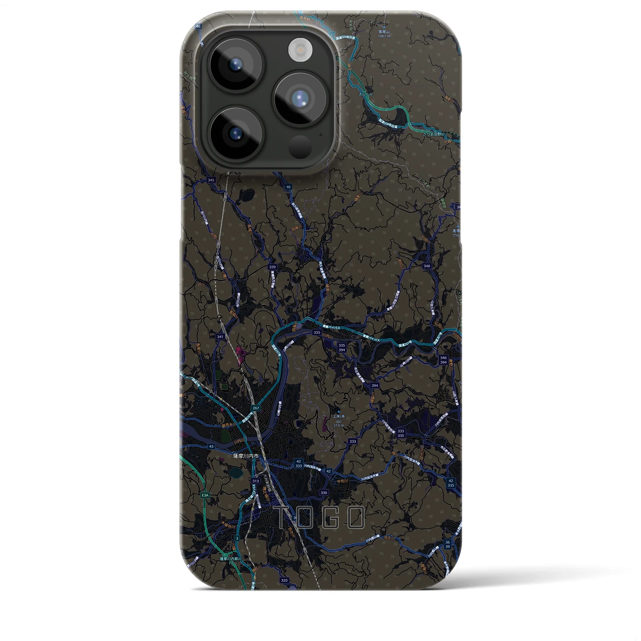 【東郷(鹿児島県)】地図柄iPhoneケース(バックカバータイプ)