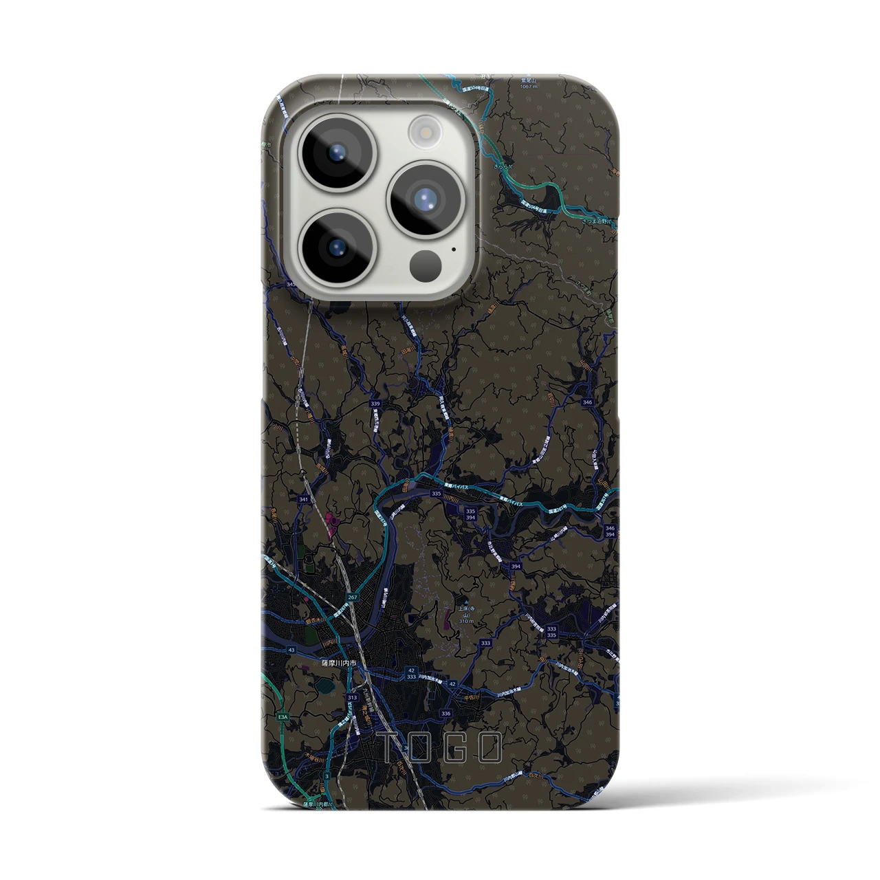 【東郷(鹿児島県)】地図柄iPhoneケース(バックカバータイプ)