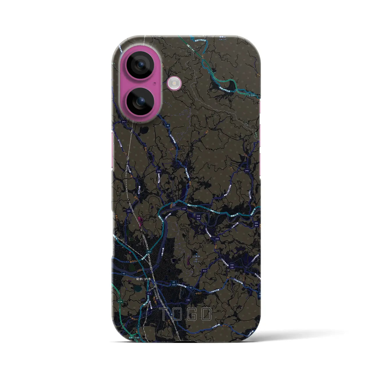 【東郷(鹿児島県)】地図柄iPhoneケース(バックカバータイプ)