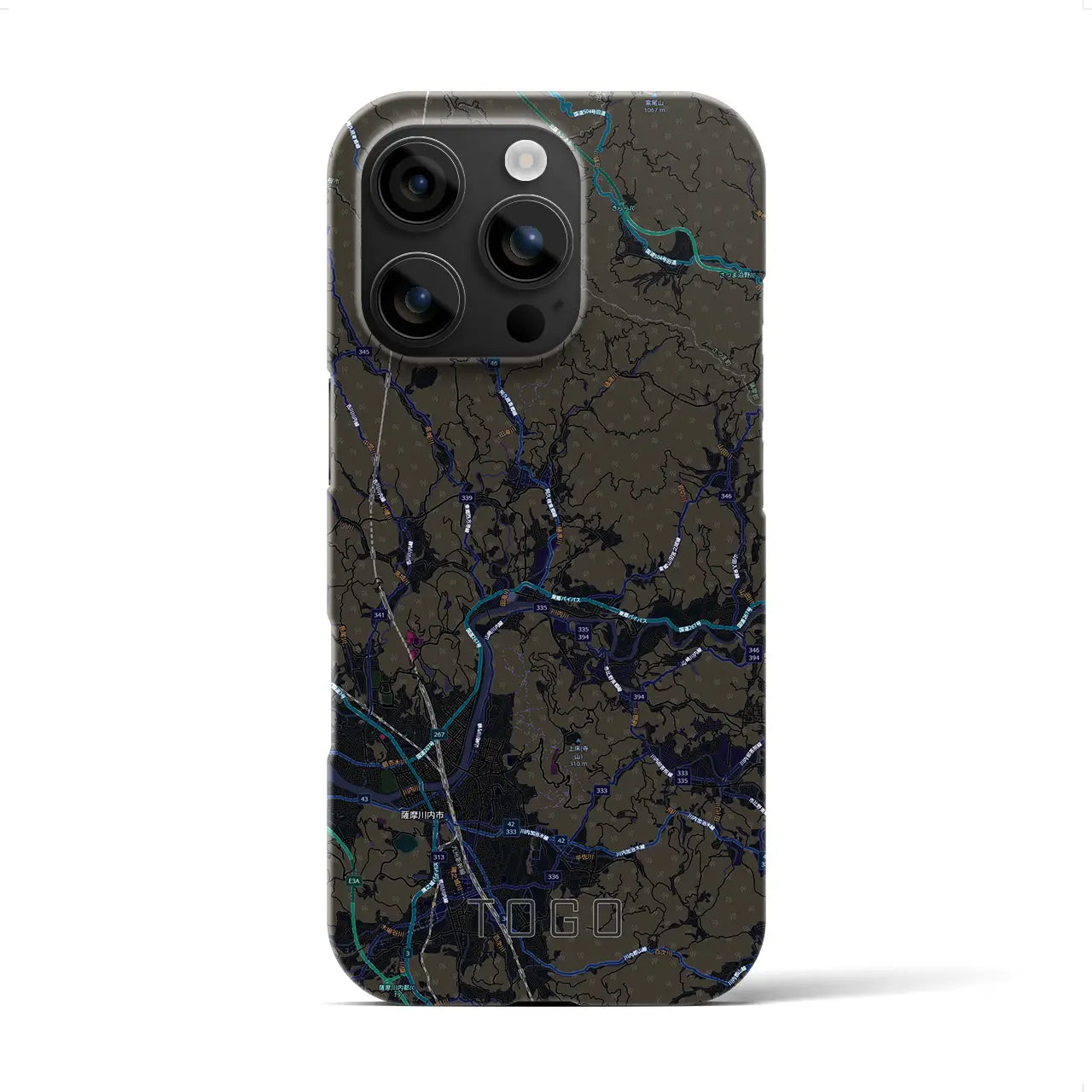 【東郷(鹿児島県)】地図柄iPhoneケース(バックカバータイプ)