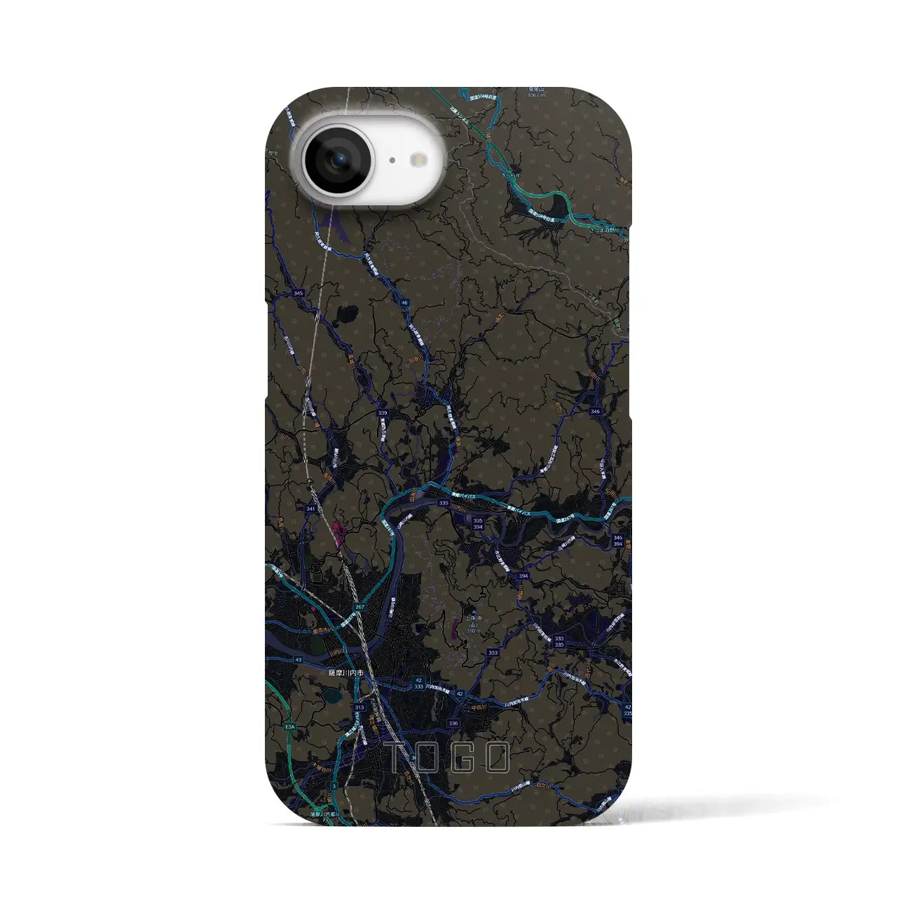 【東郷(鹿児島県)】地図柄iPhoneケース(バックカバータイプ)