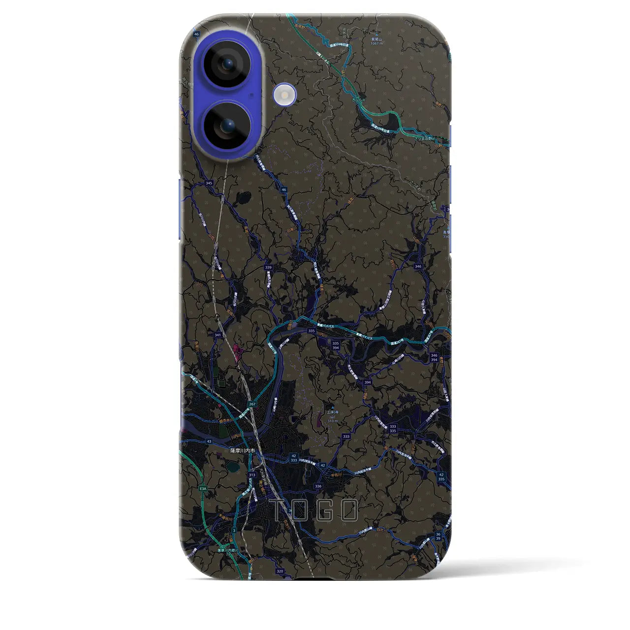 【東郷(鹿児島県)】地図柄iPhoneケース(バックカバータイプ)