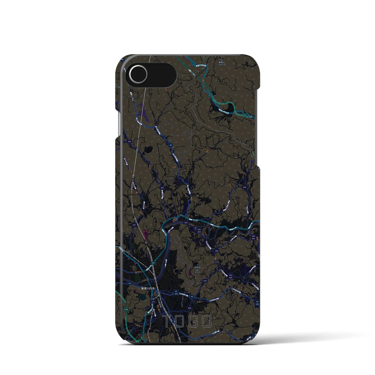 【東郷(鹿児島県)】地図柄iPhoneケース(バックカバータイプ)