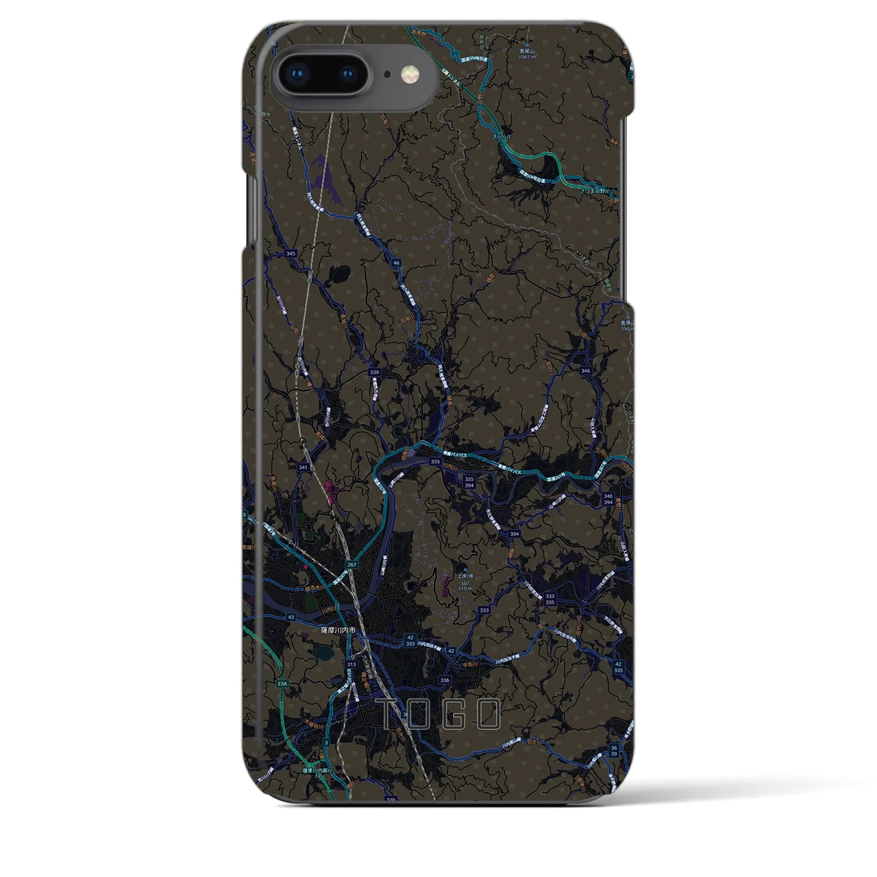 【東郷(鹿児島県)】地図柄iPhoneケース(バックカバータイプ)