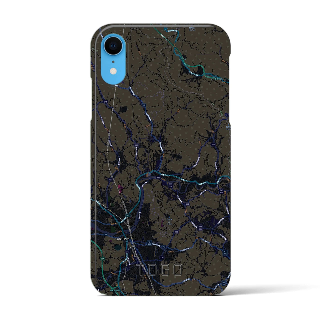 【東郷(鹿児島県)】地図柄iPhoneケース(バックカバータイプ)